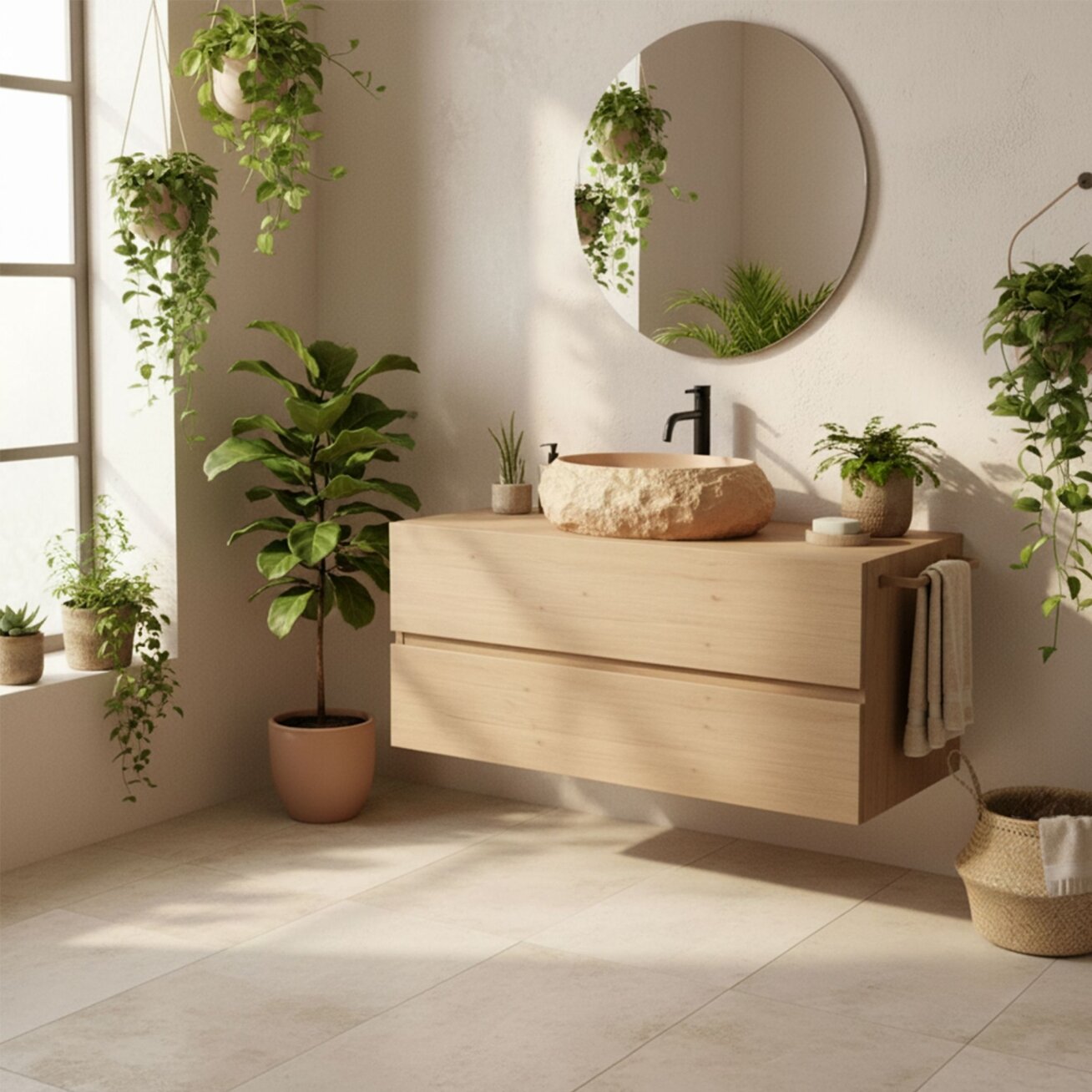 Mika Light Terracotta stalviršio praustuvas 2