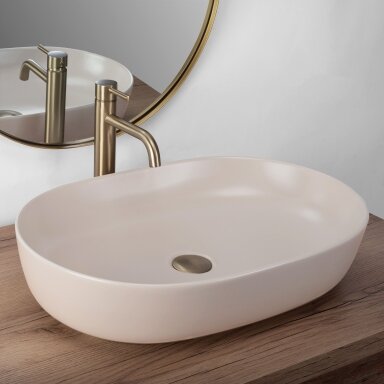CLEO 61 BEIGE MATT stalviršio praustuvas CLEO 61 BEIGE MATT stalviršio praustuvas