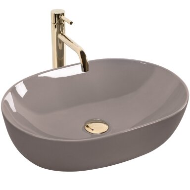 Lisa Beige Shiny praustuvas ant stalo