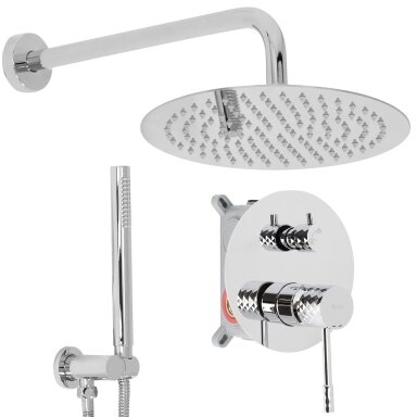 Lungo Diamond Chrome juodas paslėptas dušo rinkinys + DĖŽUTĖ Lungo Diamond Chrome juodas paslėptas dušo rinkinys + DĖŽUTĖ