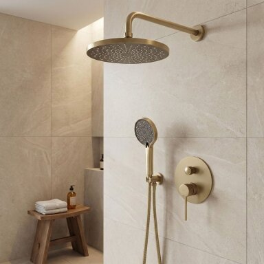 Lungo Stripe Gold Brush juodas paslėptas dušo rinkinys + DĖŽUTĖ Lungo Stripe Gold Brush juodas paslėptas dušo rinkinys + DĖŽUTĖ