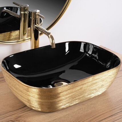 Belinda BLACK BRUSH GOLD praustuvas ant stalo 6 Belinda BLACK BRUSH GOLD praustuvas ant stalo 6