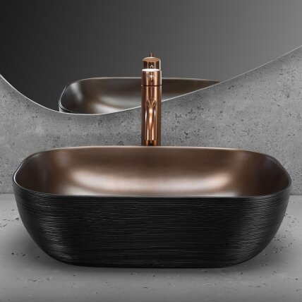Belinda COPPER BRUSH / Black praustuvas ant stalo 2 Belinda COPPER BRUSH / Black praustuvas ant stalo 2