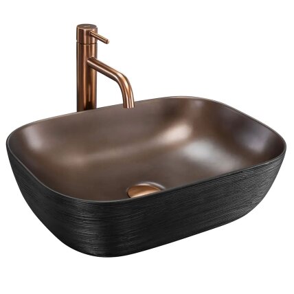 Belinda COPPER BRUSH / Black praustuvas ant stalo