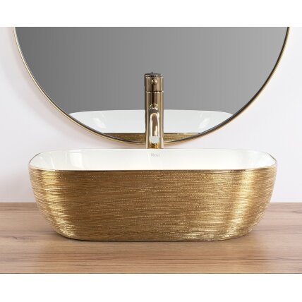 Belinda White GOLD BRUSH praustuvas ant stalo 4 Belinda White GOLD BRUSH praustuvas ant stalo 4