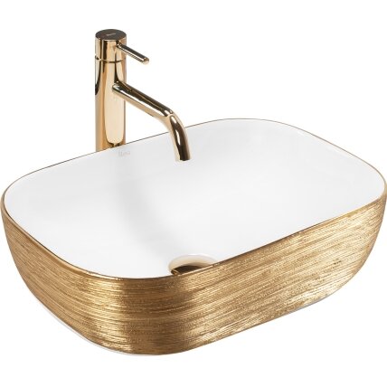 Belinda White GOLD BRUSH praustuvas ant stalo Belinda White GOLD BRUSH praustuvas ant stalo