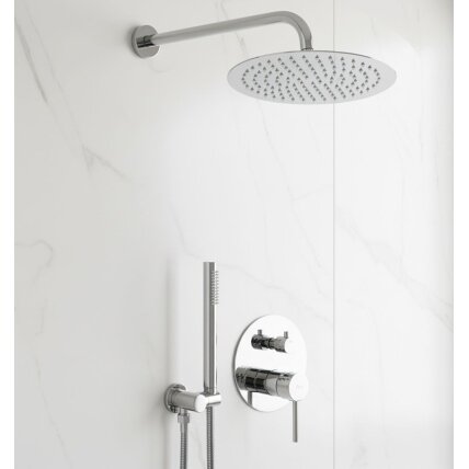 Lungo Diamond Chrome juodas paslėptas dušo rinkinys + DĖŽUTĖ 2