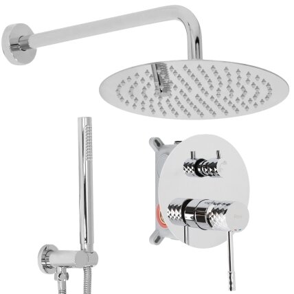 Lungo Diamond Chrome juodas paslėptas dušo rinkinys + DĖŽUTĖ Lungo Diamond Chrome juodas paslėptas dušo rinkinys + DĖŽUTĖ