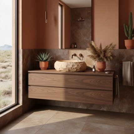 Mika Light Terracotta stalviršio praustuvas 3