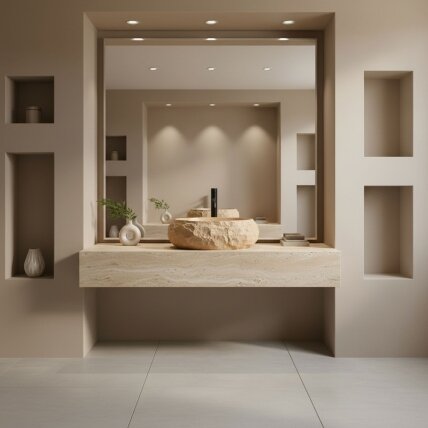 Mika Light Terracotta stalviršio praustuvas 8