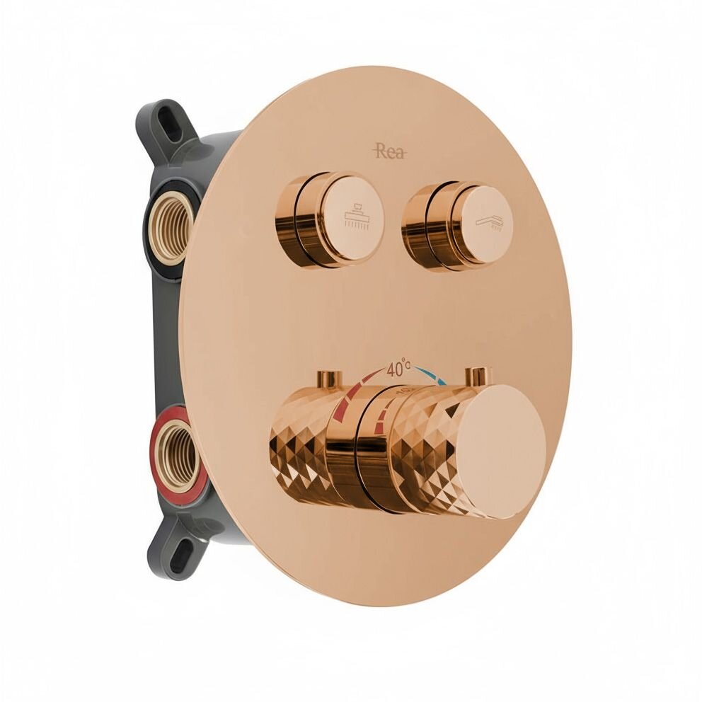 Lungo Diamond Copper potinkinis dušo komplektas su termostatu 3 Lungo Diamond Copper potinkinis dušo komplektas su termostatu 3