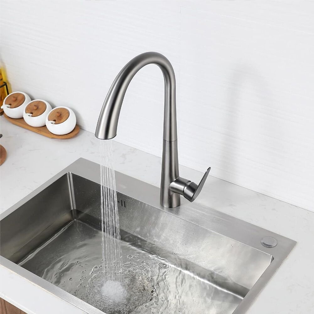 Ross virtuvės maišytuvas BRUSHED NICKEL INOX 7