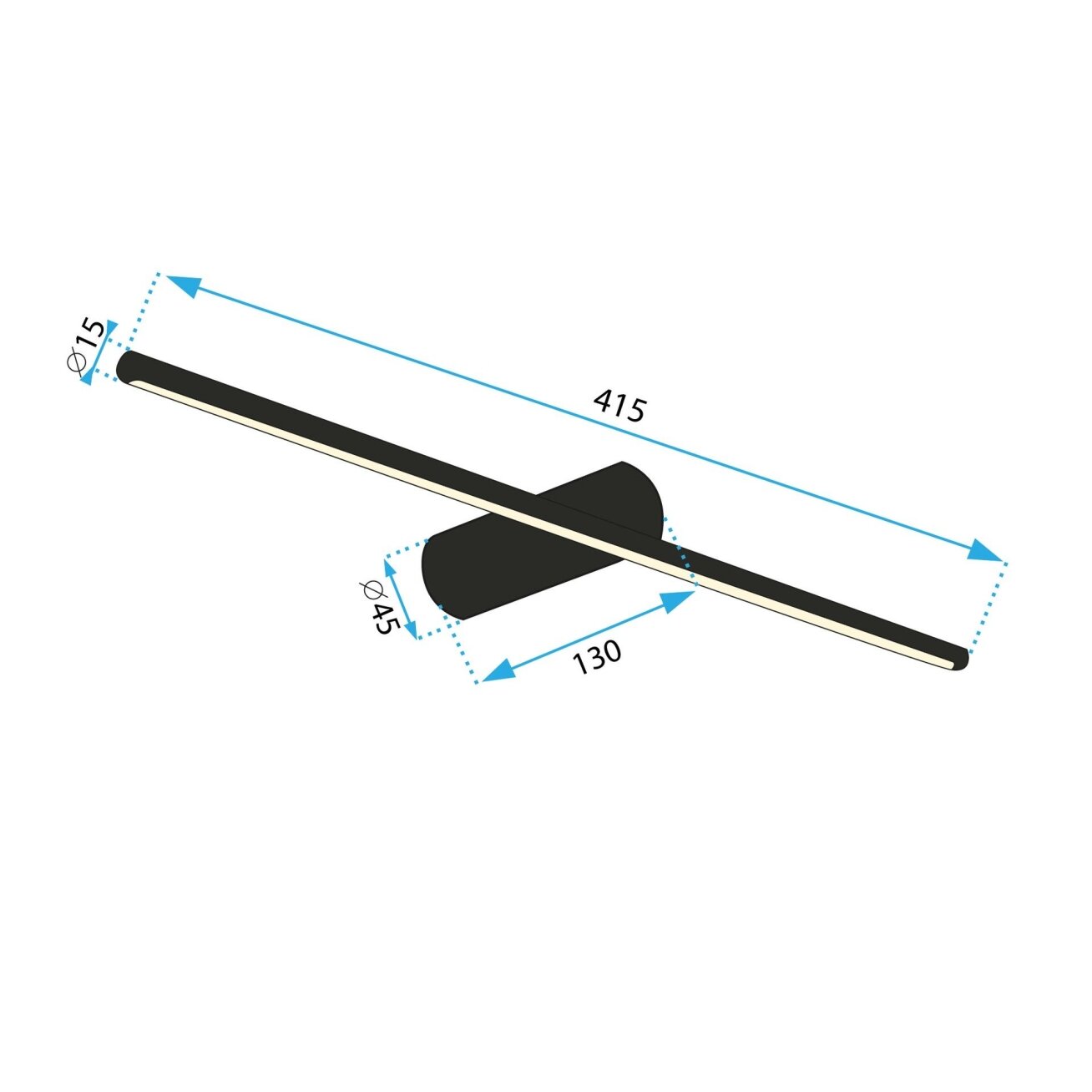 Sieninė lempa LED 40CM APP1341-W Black 6
