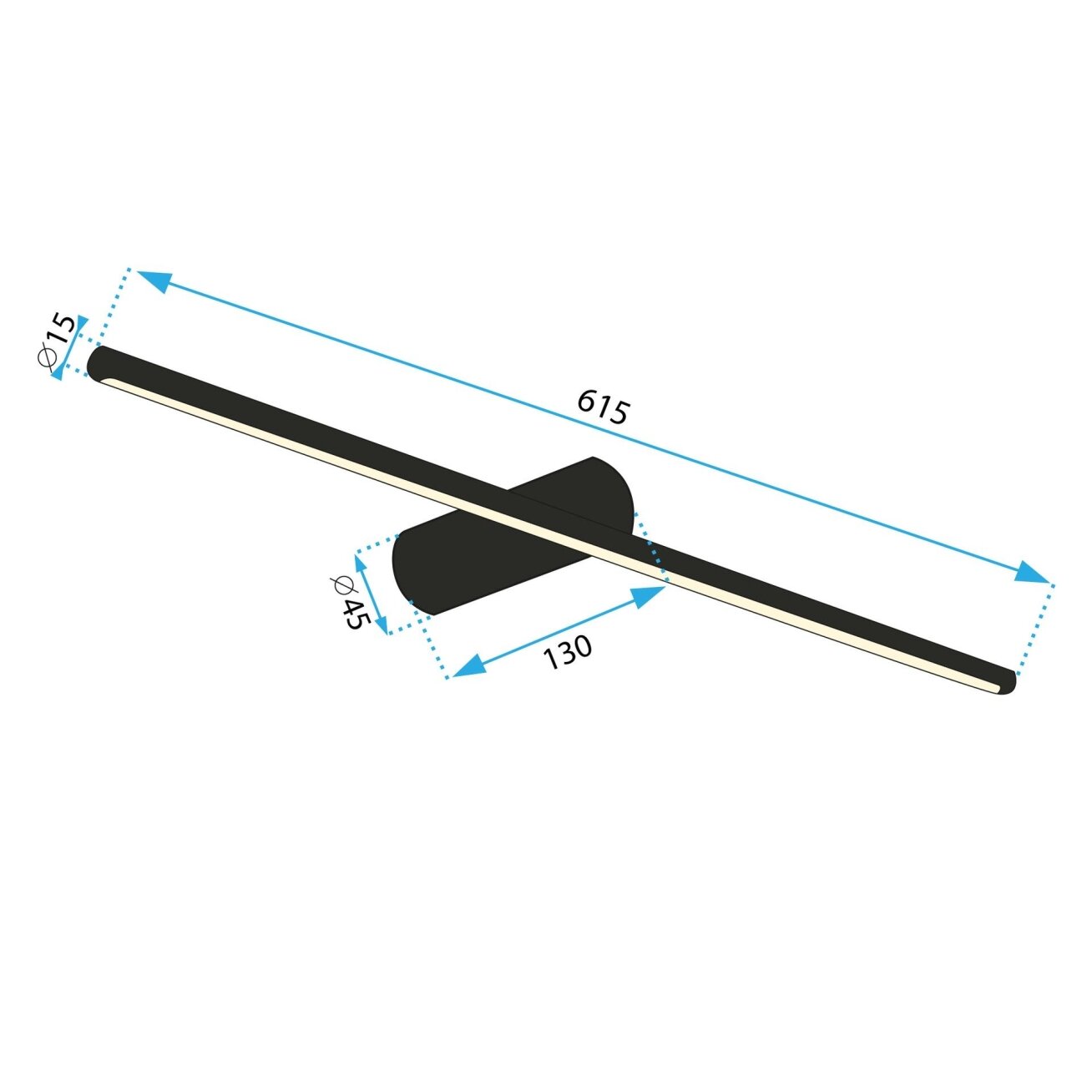 Sieninė lempa LED 60CM APP1345-W GOLD 6 Sieninė lempa LED 60CM APP1345-W GOLD 6