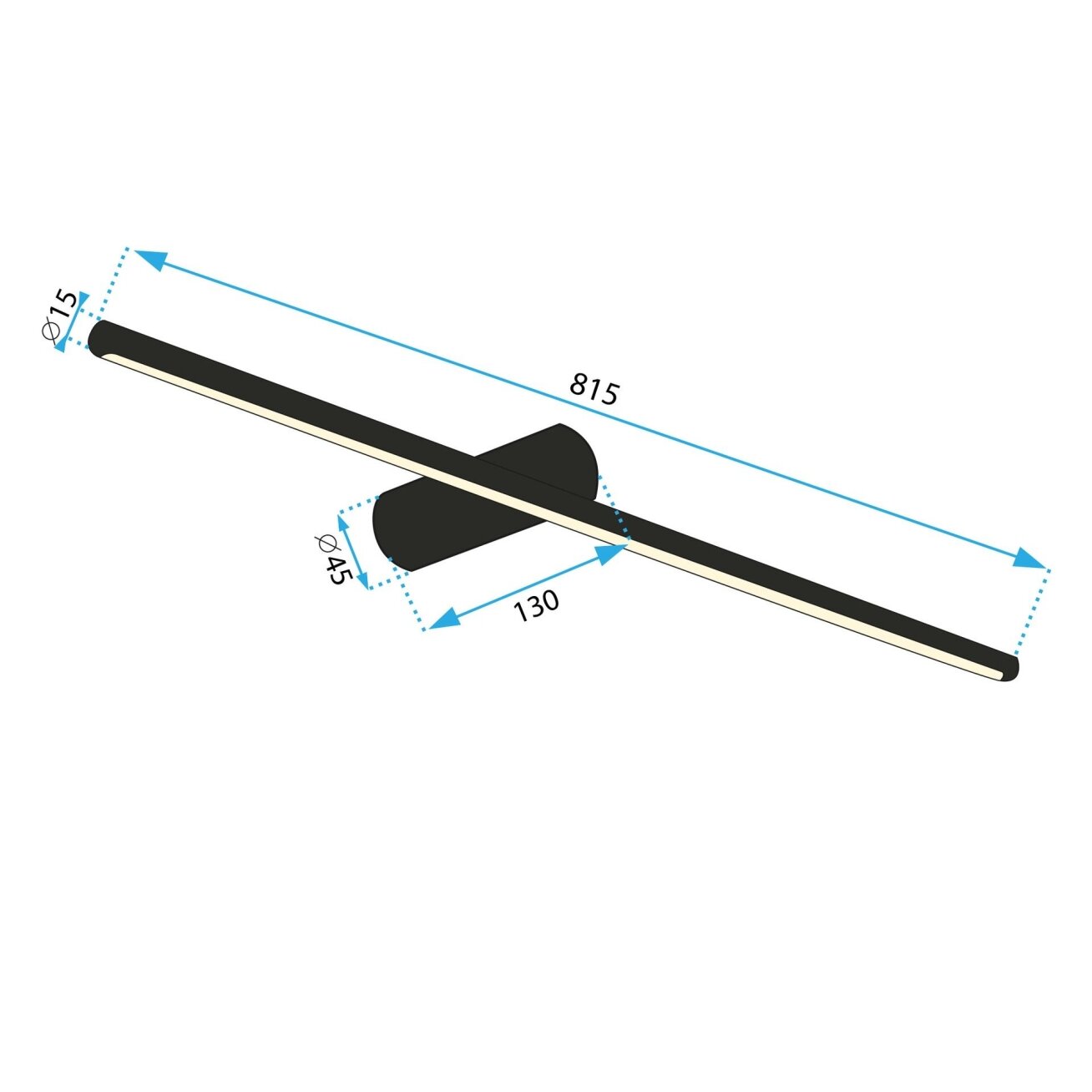 Sieninė lempa LED 80CM APP1346-W GOLD 6 Sieninė lempa LED 80CM APP1346-W GOLD 6