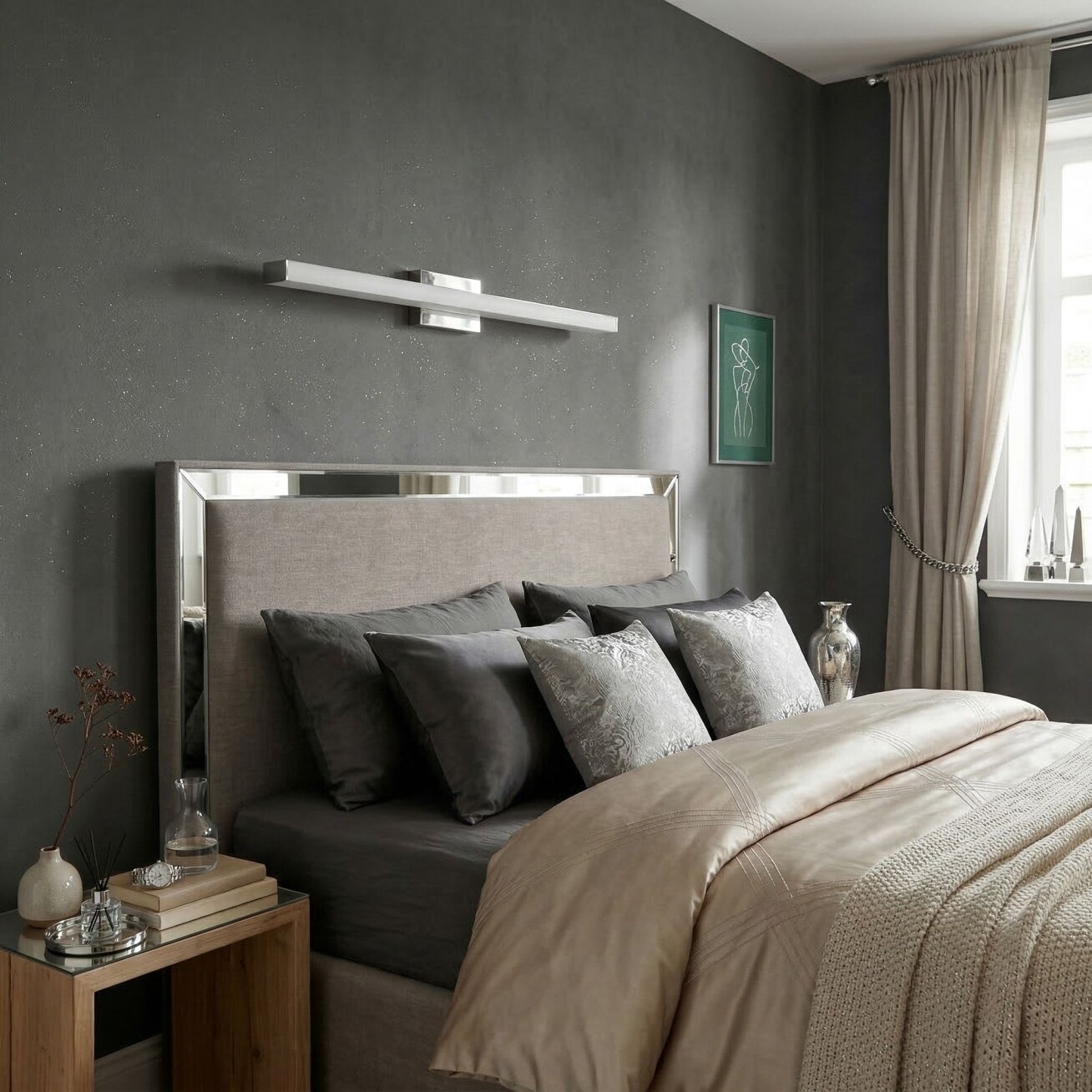Sieninė lempa LED 80CM APP1847-1W CHROM 4
