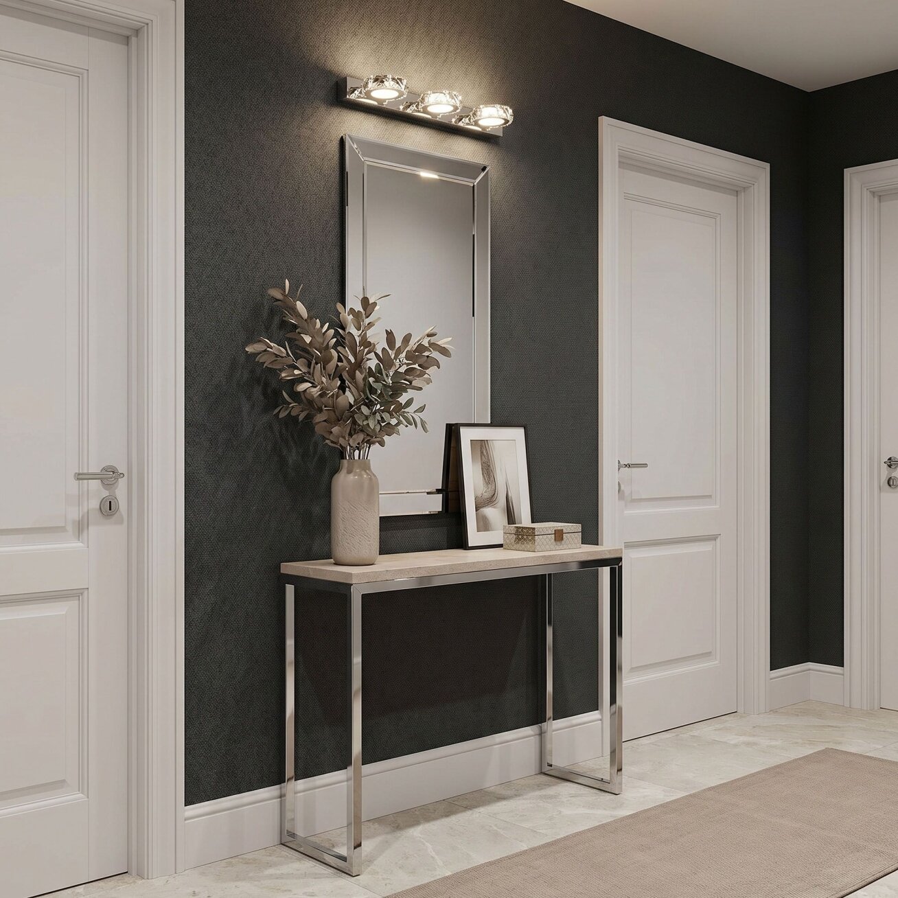 Sieninė lempa LED APP1938-3W CHROME 6