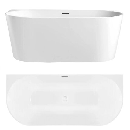 SIENINĖ AKRILO VONIA CAPRI SLIM 150cm 12 SIENINĖ AKRILO VONIA CAPRI SLIM 150cm 12