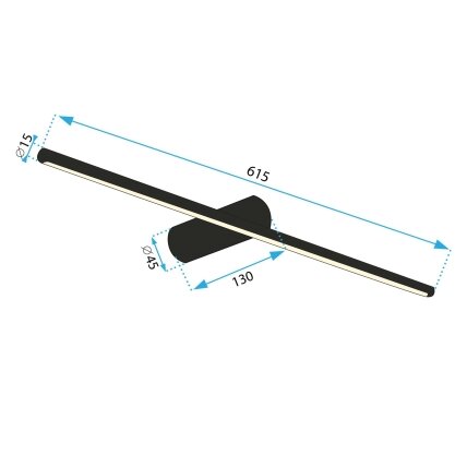 Sieninė lempa LED 60CM APP1345-W GOLD 6 Sieninė lempa LED 60CM APP1345-W GOLD 6