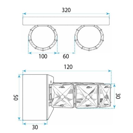 Sieninė lempa LED APP1936-2W CHROME 9 Sieninė lempa LED APP1936-2W CHROME 9