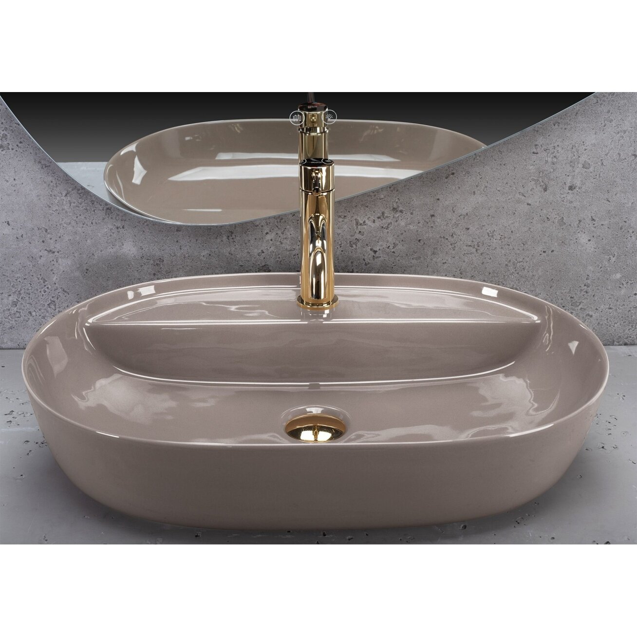 STALVIRŠIO PRAUSTUVAS Aura 61 Beige Shiny 2 STALVIRŠIO PRAUSTUVAS Aura 61 Beige Shiny 2