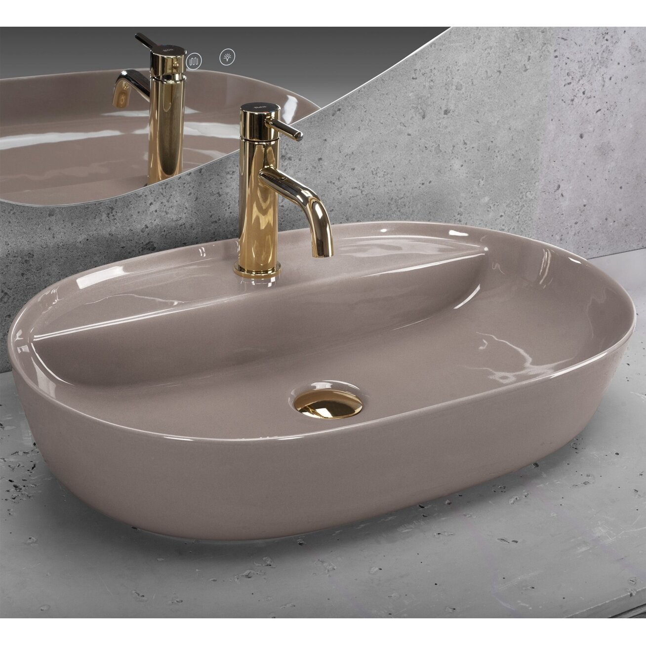 STALVIRŠIO PRAUSTUVAS Aura 61 Beige Shiny 1