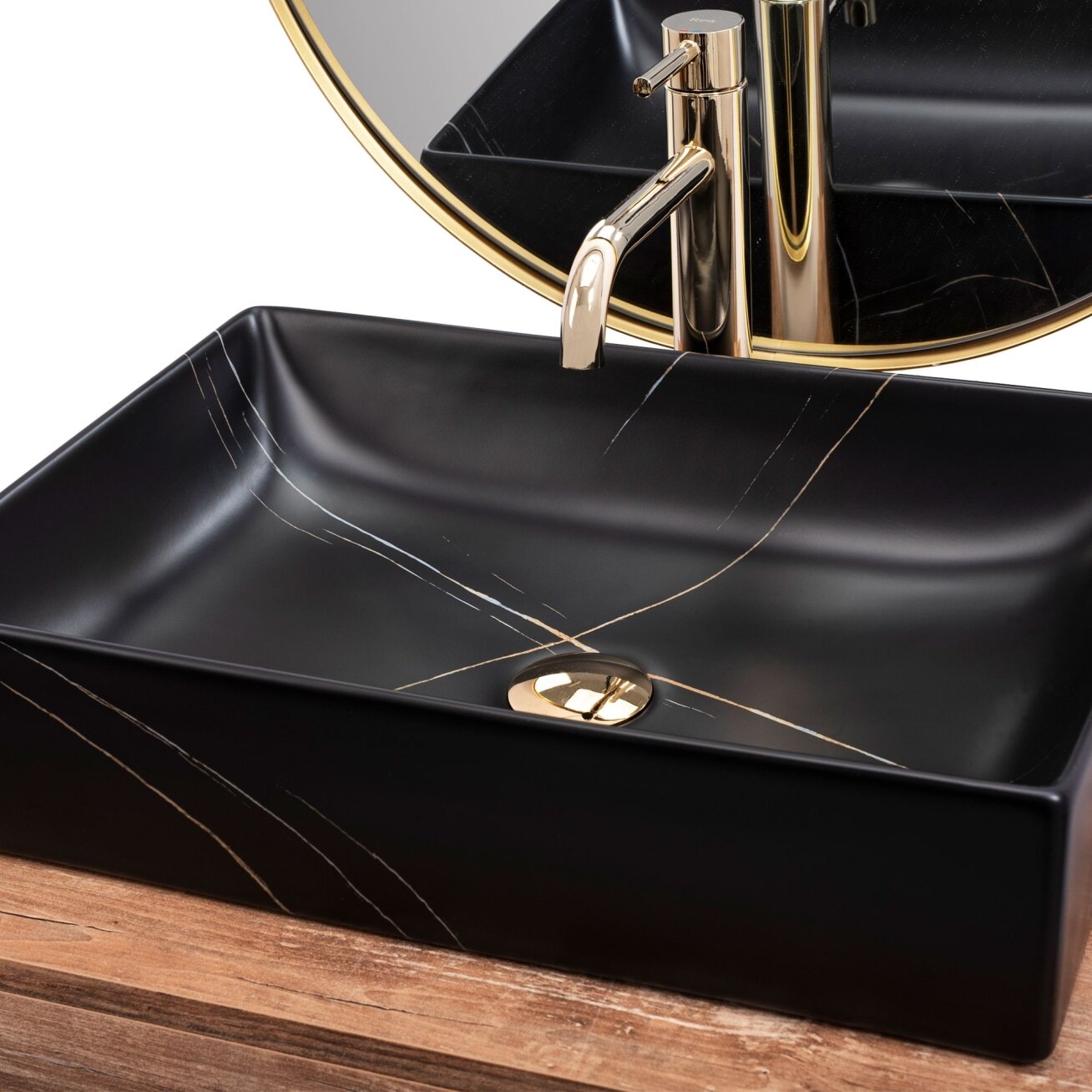 STALVIRŠIO PRAUSTUVAS Inga Black Marble Mat 6 STALVIRŠIO PRAUSTUVAS Inga Black Marble Mat 6