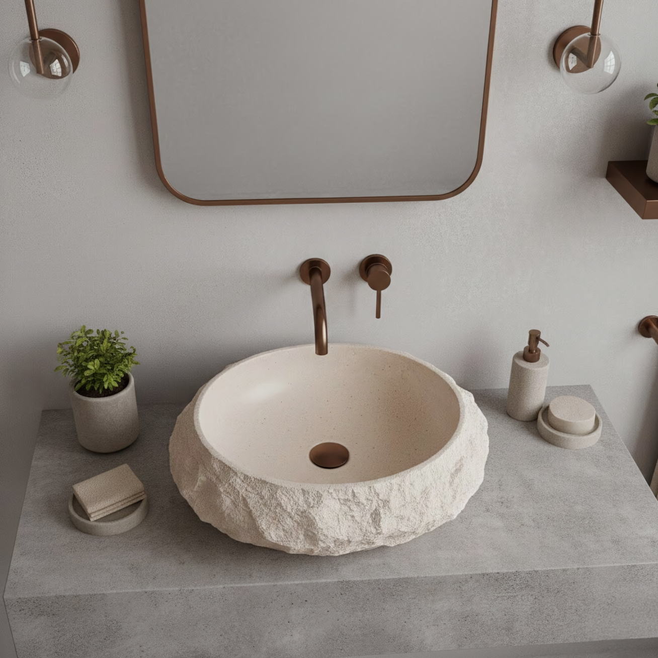 Stalviršio praustuvas Mika Warm Beige 4 Stalviršio praustuvas Mika Warm Beige 4