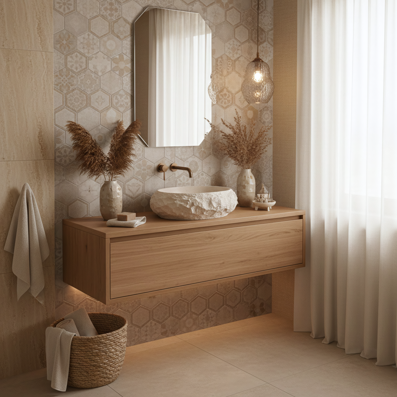 Stalviršio praustuvas Mika Warm Beige 5