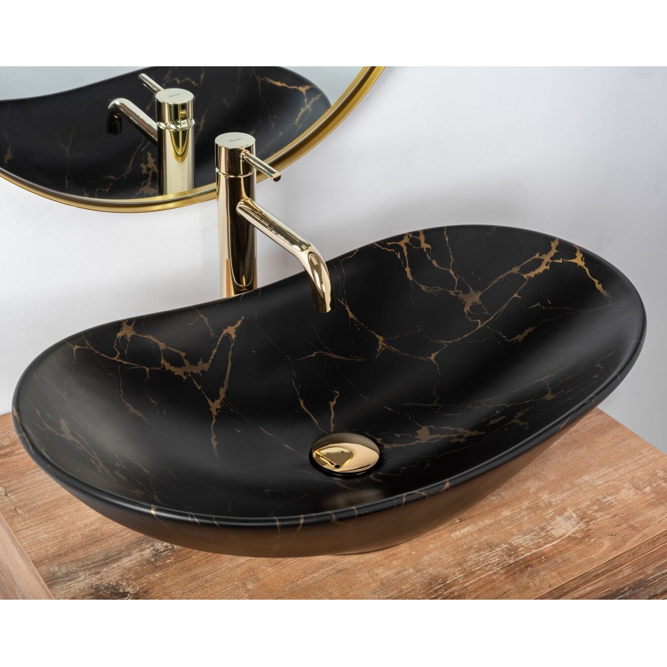 Stalviršio Praustuvas Royal 60 JUODA Marble Mat 2