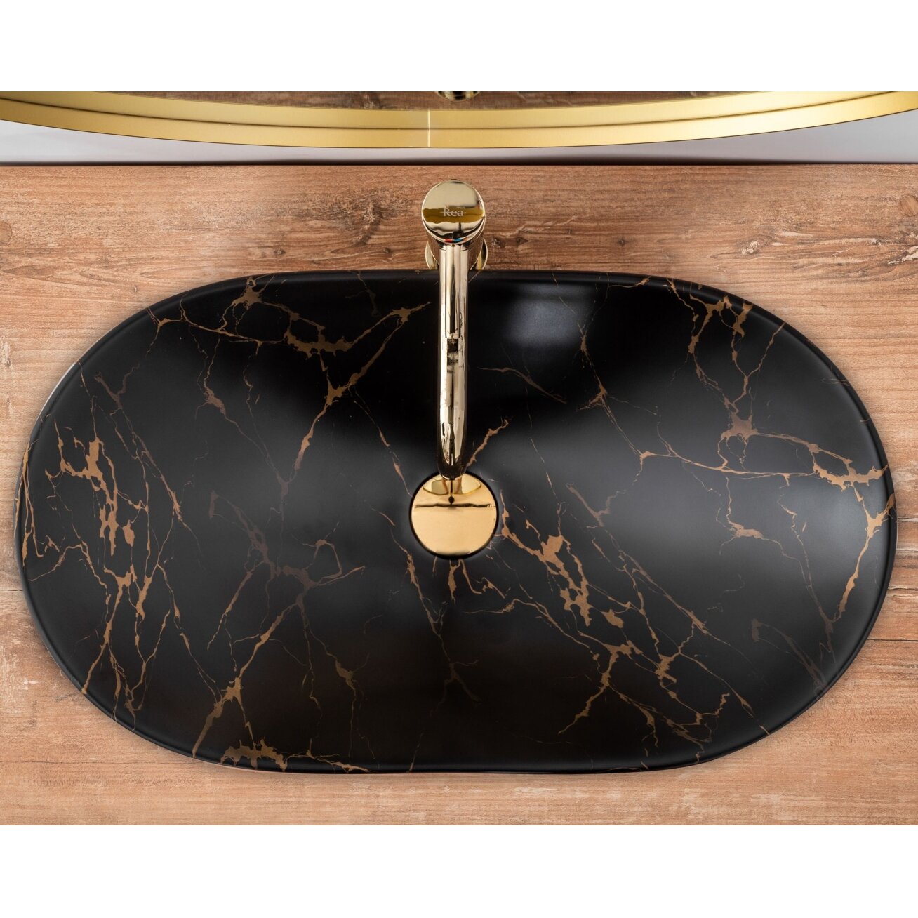 Stalviršio Praustuvas Royal 60 JUODA Marble Mat 5
