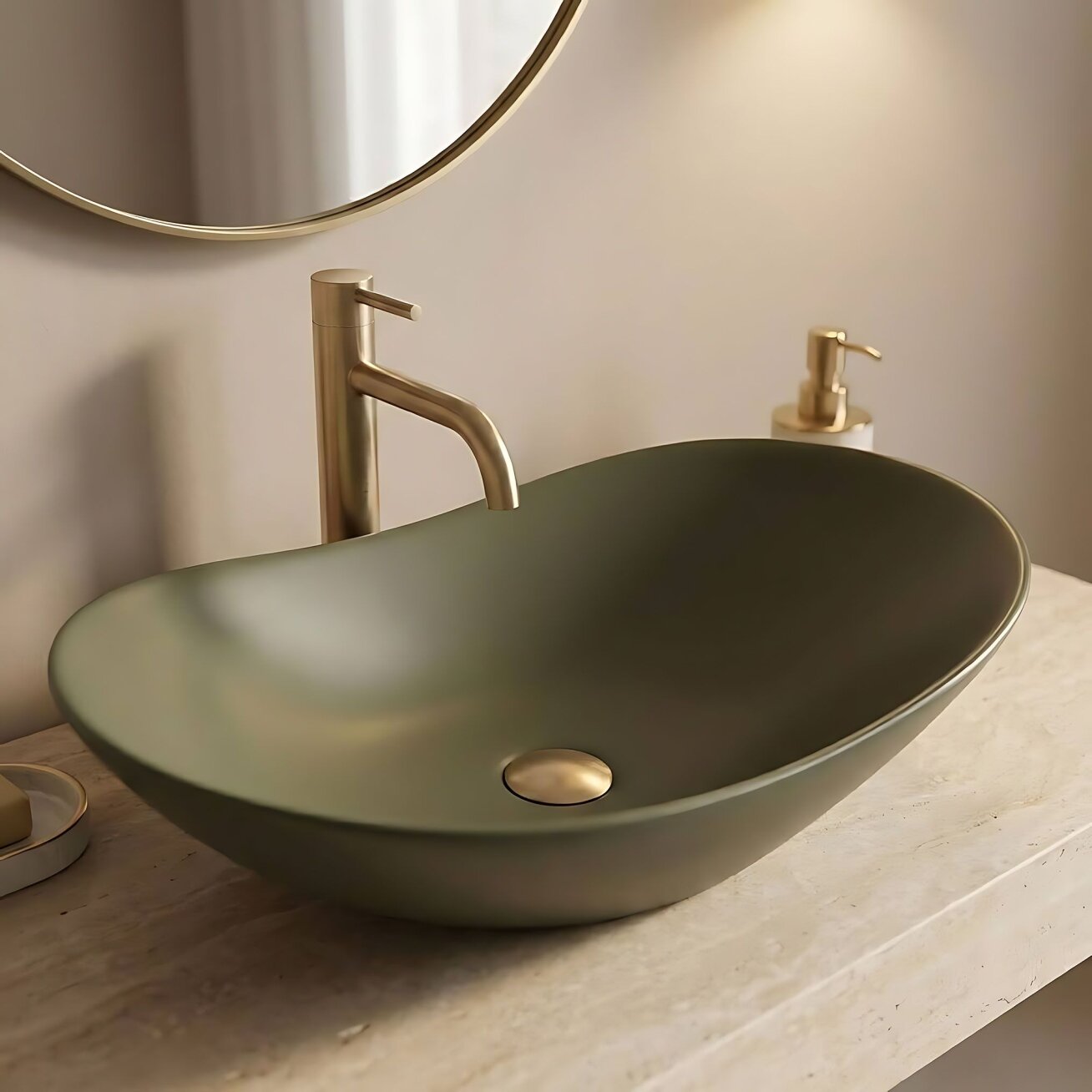 Stalviršio Praustuvas Royal Olive Matt 8 Stalviršio Praustuvas Royal Olive Matt 8