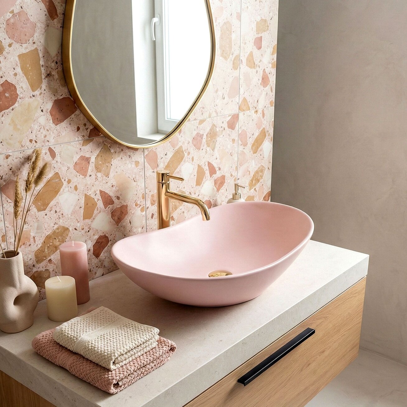Stalviršio Praustuvas Royal Powder Pink Matt 2