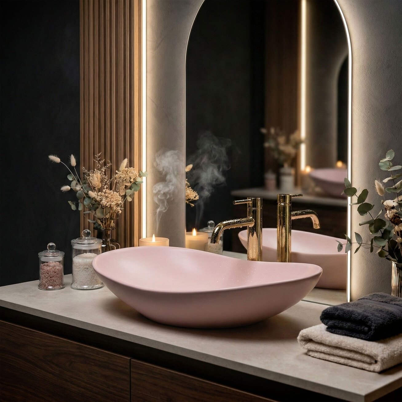 Stalviršio Praustuvas Royal Powder Pink Matt 7 Stalviršio Praustuvas Royal Powder Pink Matt 7