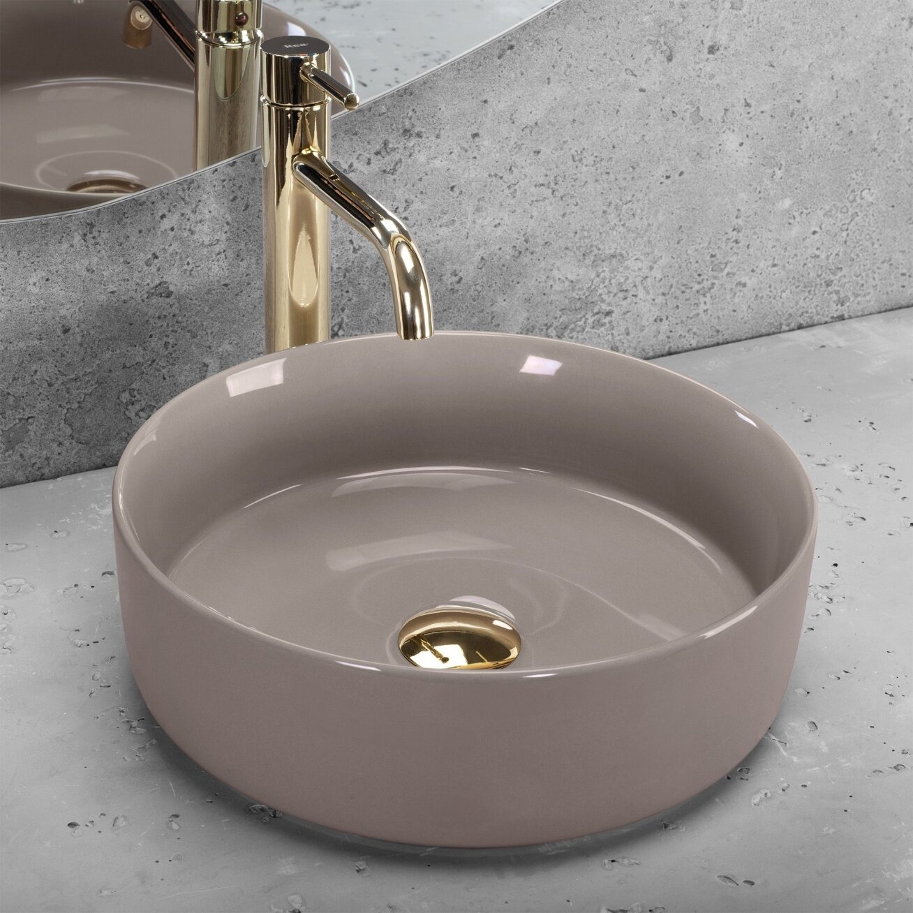Stalviršio Praustuvas Sami Beige Shiny 2