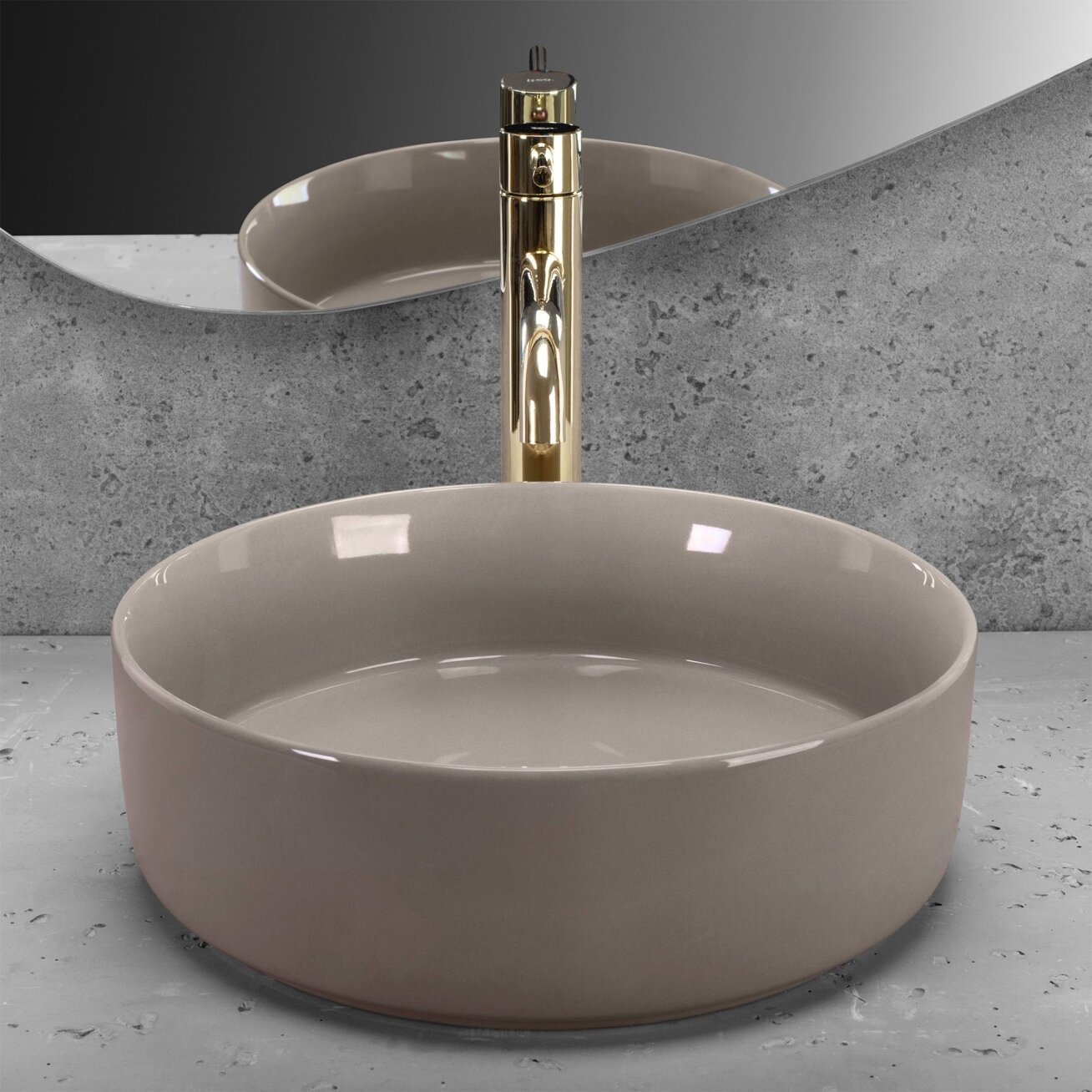 Stalviršio Praustuvas Sami Beige Shiny 4 Stalviršio Praustuvas Sami Beige Shiny 4
