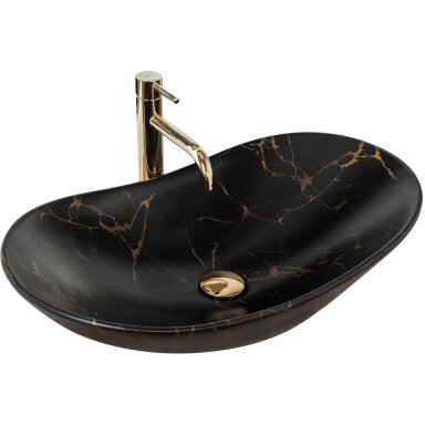 Stalviršio Praustuvas Royal 60 JUODA Marble Mat