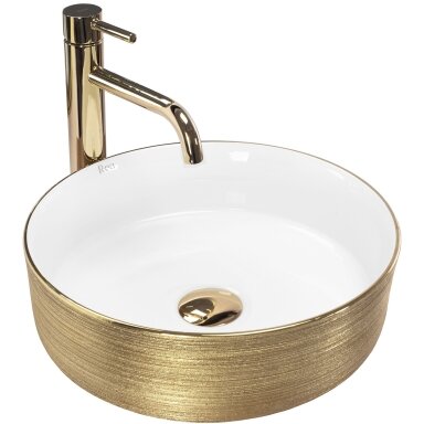 STALVIRŠIO PRAUSTUVAS Sami White Brush Gold