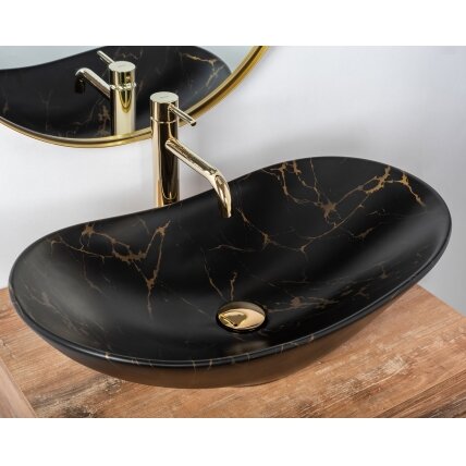 Stalviršio Praustuvas Royal 60 JUODA Marble Mat 2