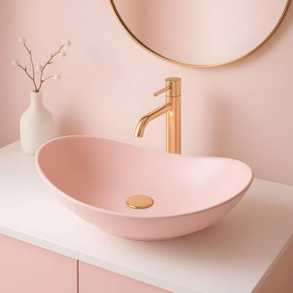 Stalviršio Praustuvas Royal Powder Pink Matt 1 Stalviršio Praustuvas Royal Powder Pink Matt 1