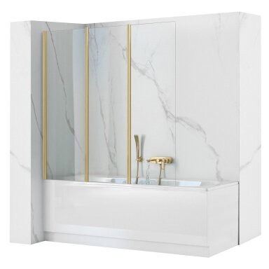 Sulankstoma vonios sienelė Agat-3 120 BRUSH GOLD