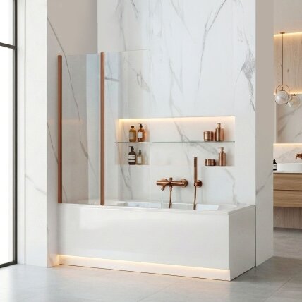 Sulankstoma vonios sienelė Agat-2 100 Brush Copper 2 Sulankstoma vonios sienelė Agat-2 100 Brush Copper 2