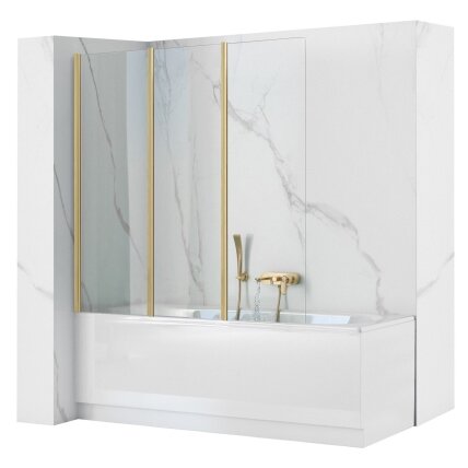 Sulankstoma vonios sienelė Agat-3 120 BRUSH GOLD