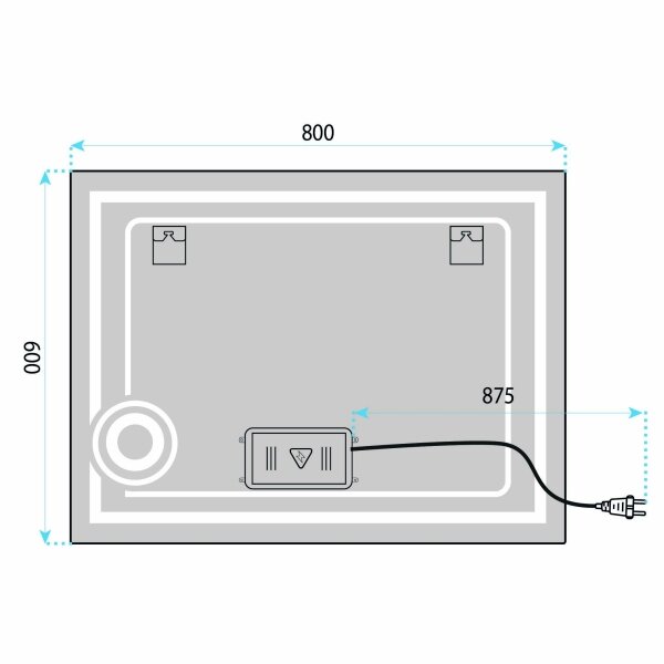Veidrodis LED 80x60cm HAVEN 8 Veidrodis LED 80x60cm HAVEN 8