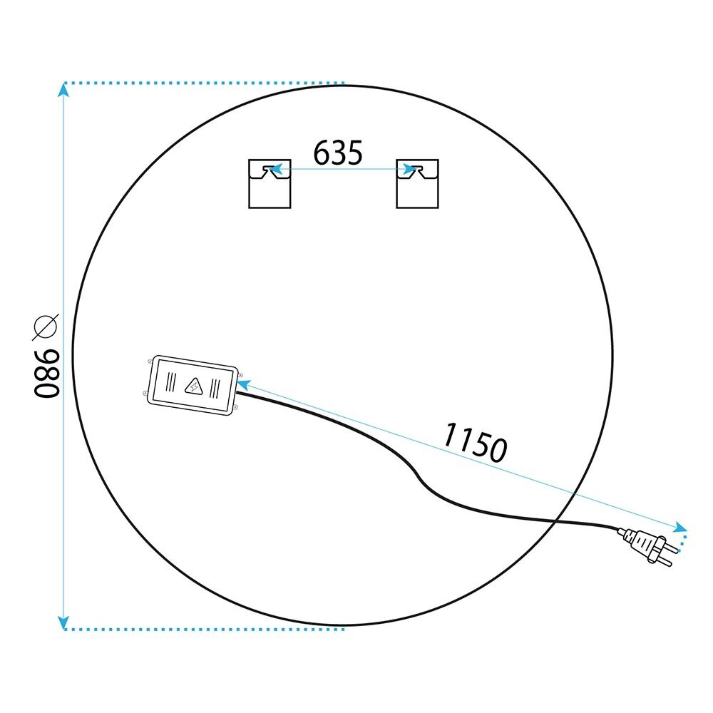 Veidrodis LED 100cm BAS 10 Veidrodis LED 100cm BAS 10