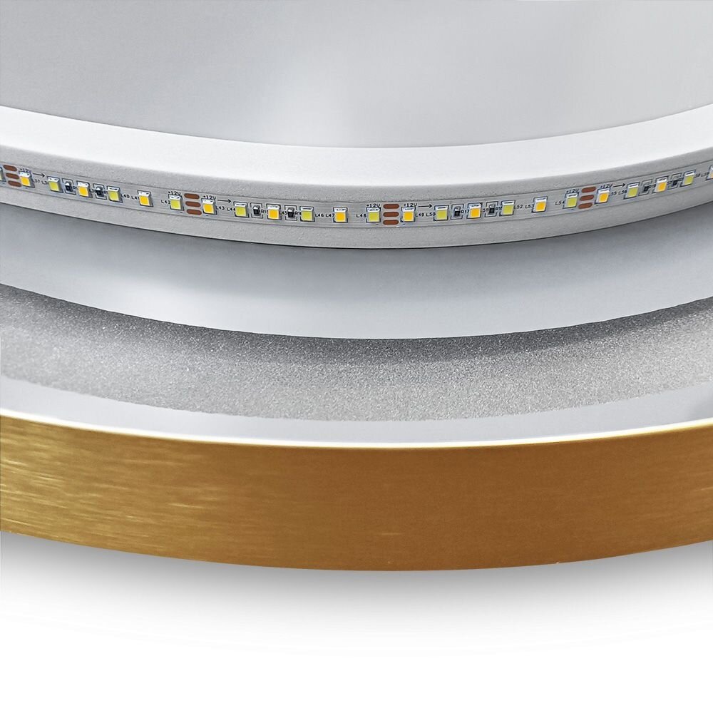 Veidrodis LED OVL 50x100cm Brush Gold 8