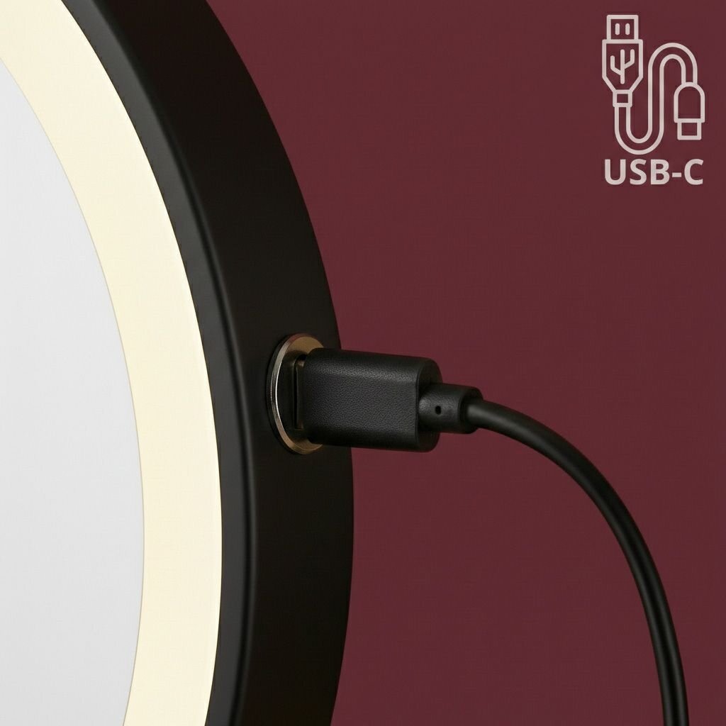 Veidrodis LED Glow Black 7 Veidrodis LED Glow Black 7