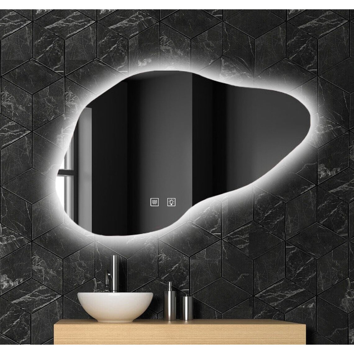 Veidrodis P11229 LED CLOUD B 100x70cm 6
