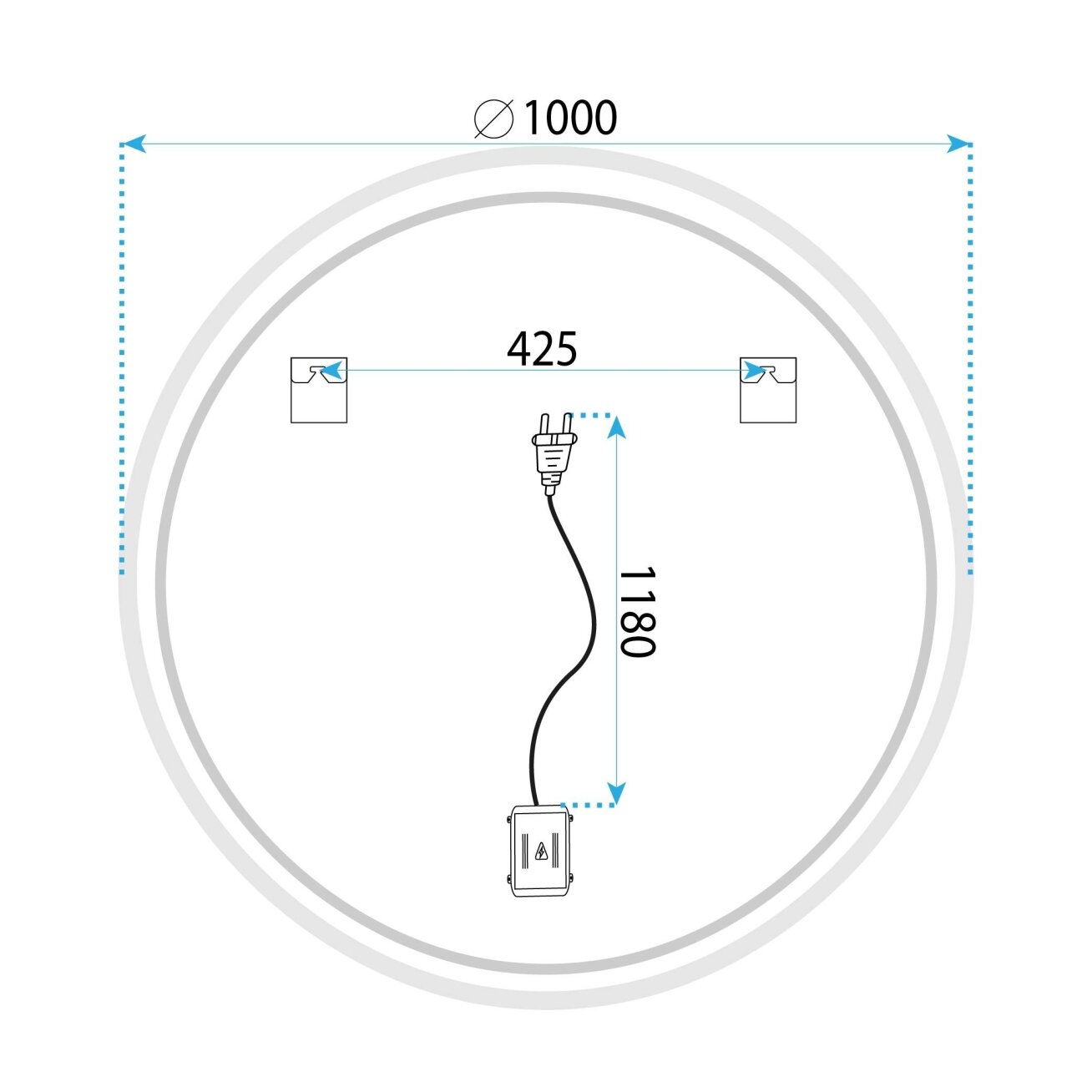 Veidrodis LED 100cm FFJ100 12 Veidrodis LED 100cm FFJ100 12