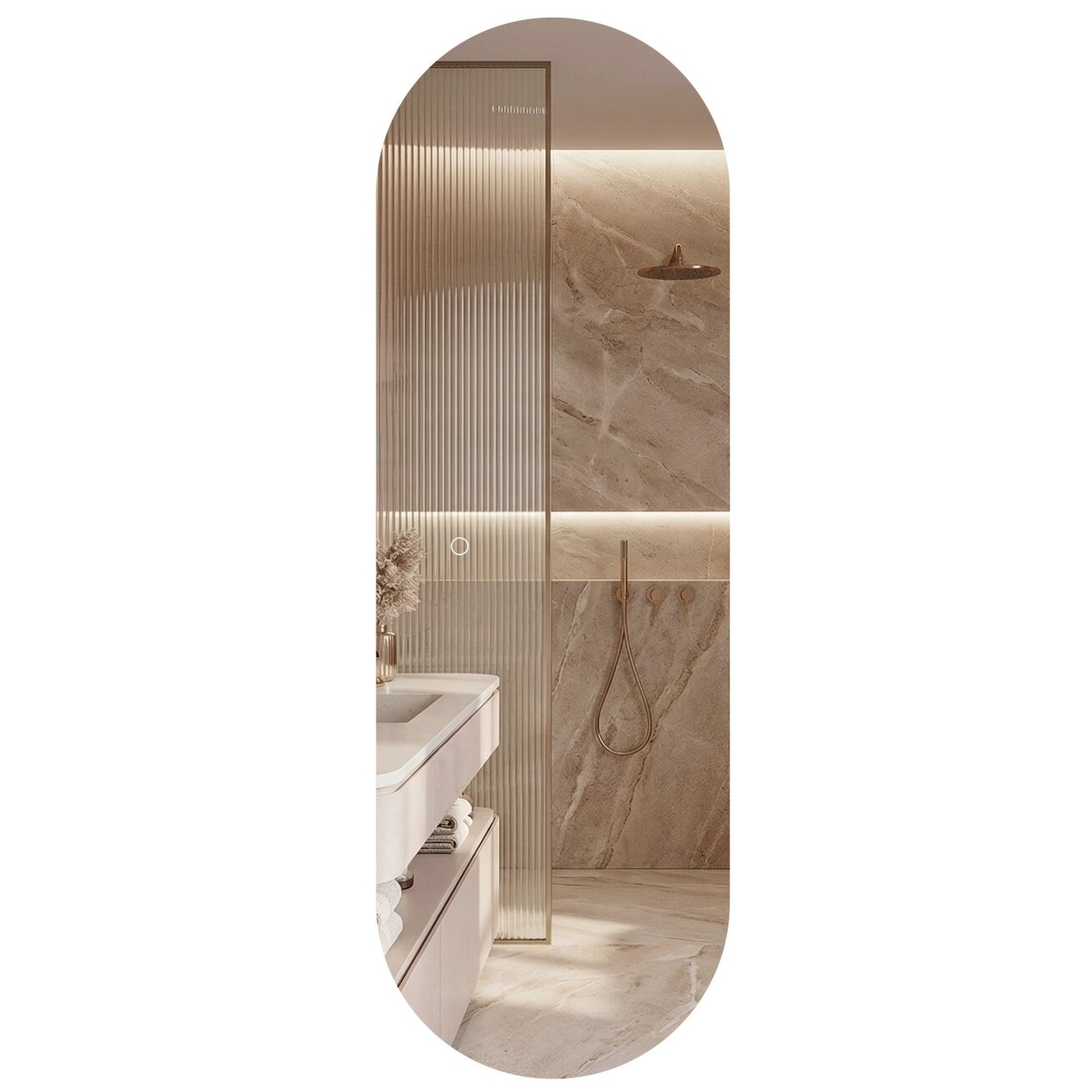 Veidrodis LED 150x50cm MOL-OV Veidrodis LED 150x50cm MOL-OV